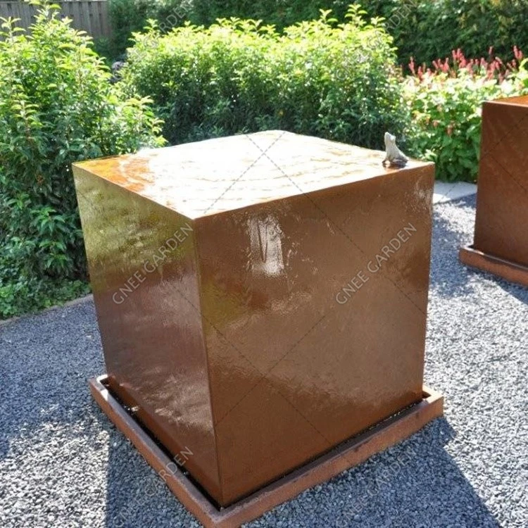 Corten Steel Water Feature for Garden Decoration 6 Corten Steel Water Feature for Garden Decoration 6