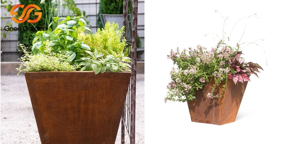 Corten Steel outdoor plant pots Corten Steel outdoor plant pots