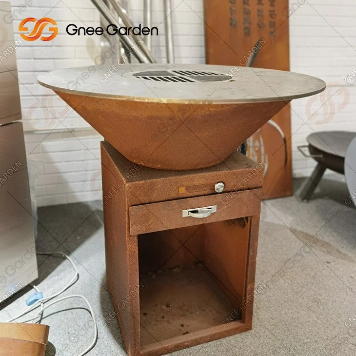 Bbq Corten Steel Plancha Barbeque Grill For Home Barbeque Luxury Heavy Duty Charcoal Grill Bbq