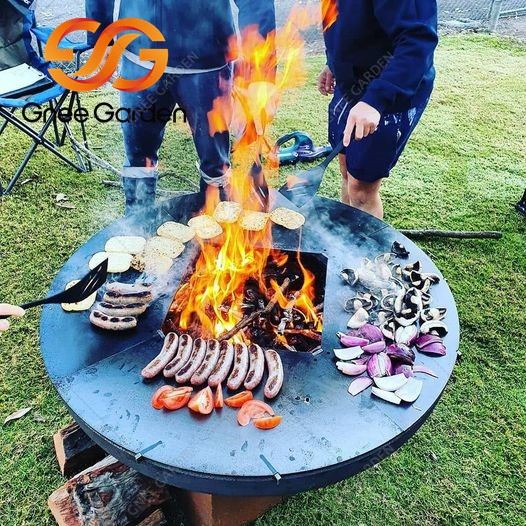corten steel Barrel Bbq Charcoal Grill(1)