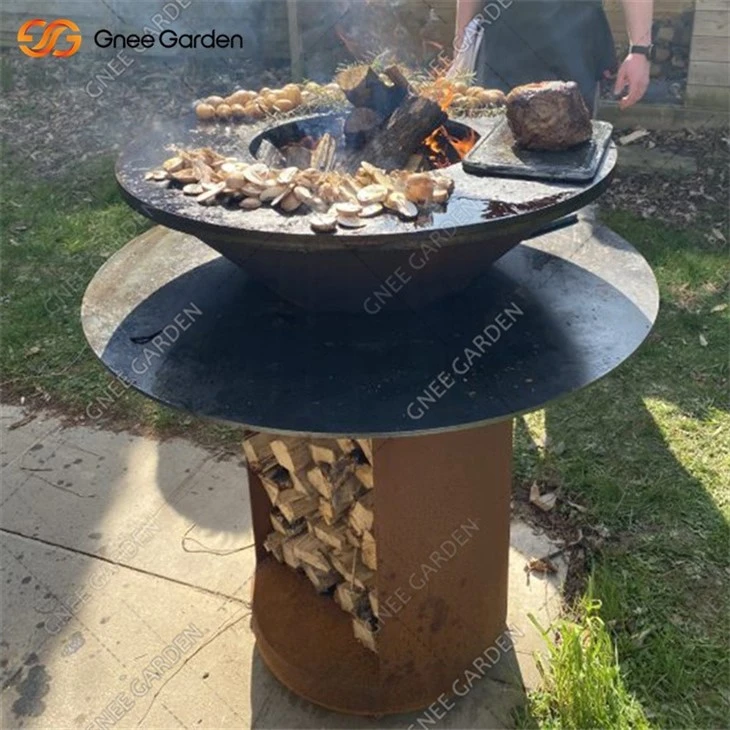 Corten Steel BBQ Grill Barbecue
