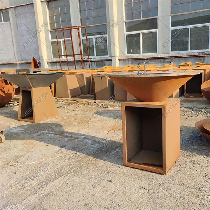 Corten Steel BBQ Grill Duty Heavy Brazier Fire Pit Grill