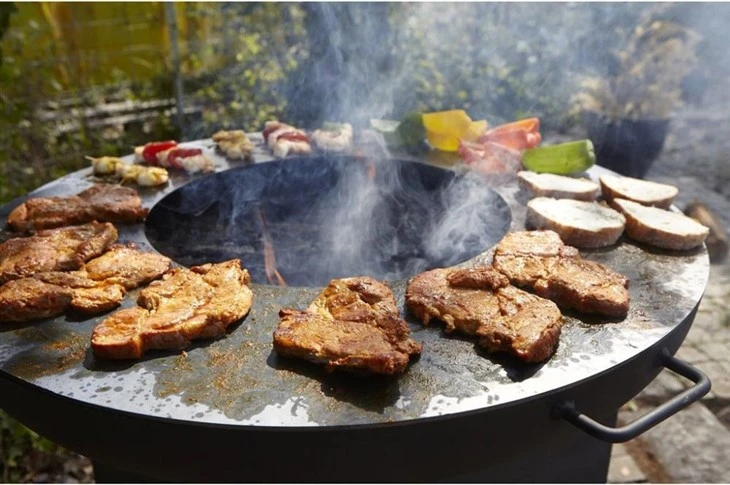 Corten Steel BBQ Grill With Modern Style For Camping Or Picnic