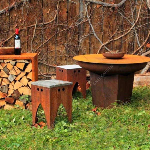 Corten Steel Bbq Grills For Camping And Bonfire