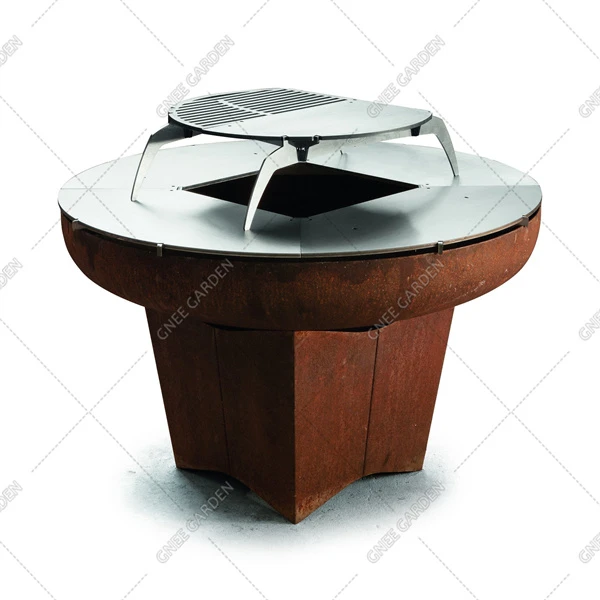 Grilles de barbecue en acier Corten pour le camping et le feu de joie