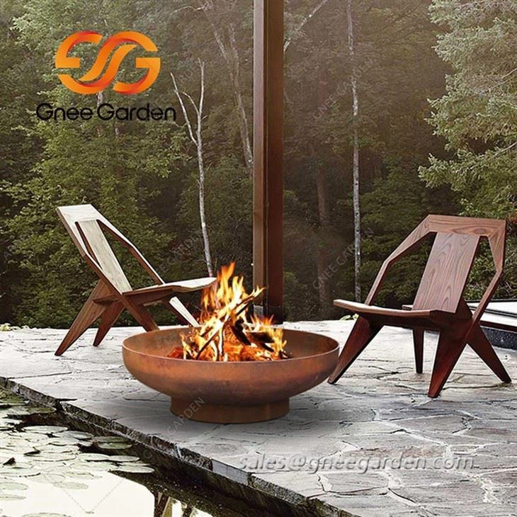 Weathering Steel portable wood burning fire pit