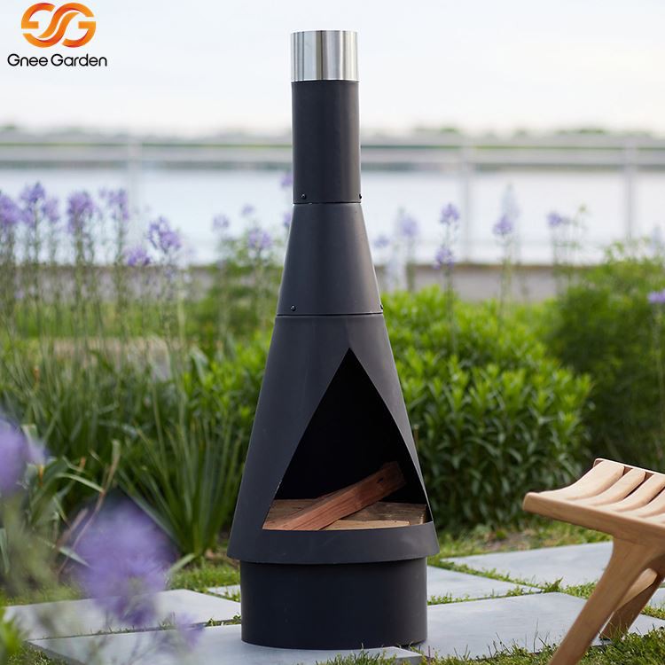 Idées de cheminée en acier Corten