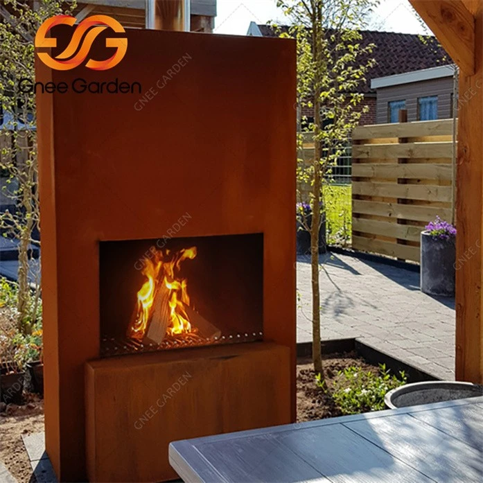 corten steel homemade outdoor fire pit(3)