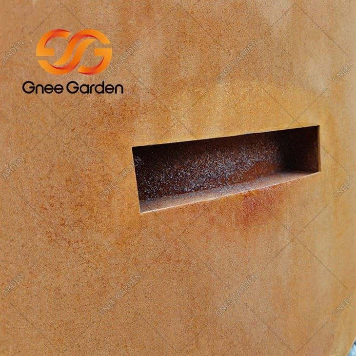 corten steel metal fire pit outdoor4