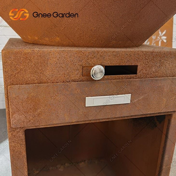 Corten Steel Outdoor Bbq Corten Steel Garden Bbq Grill Corten Steel Fire Pit Bbq Grill