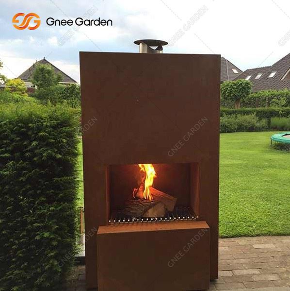 Cheminée extérieure en acier Corten à vendre