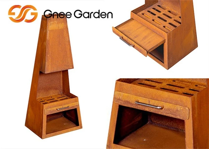 Corten Steel fireplace