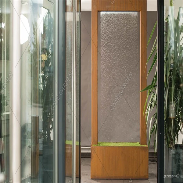 Corten Steel Rain Curtain Water Feature
