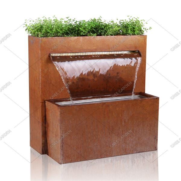 Tailles différentes de fontaine de rideau d'eau de caractéristique d'eau en acier de Corten