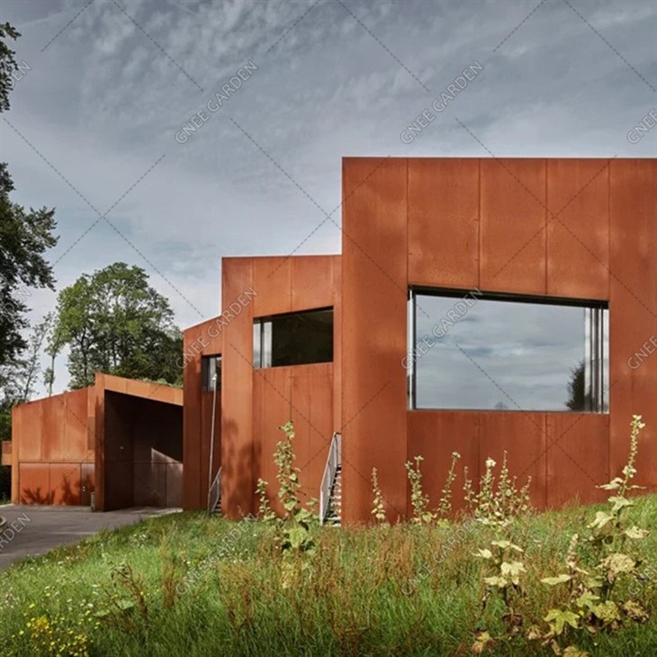 Exterior Wood Corten Steel Materials Cladding