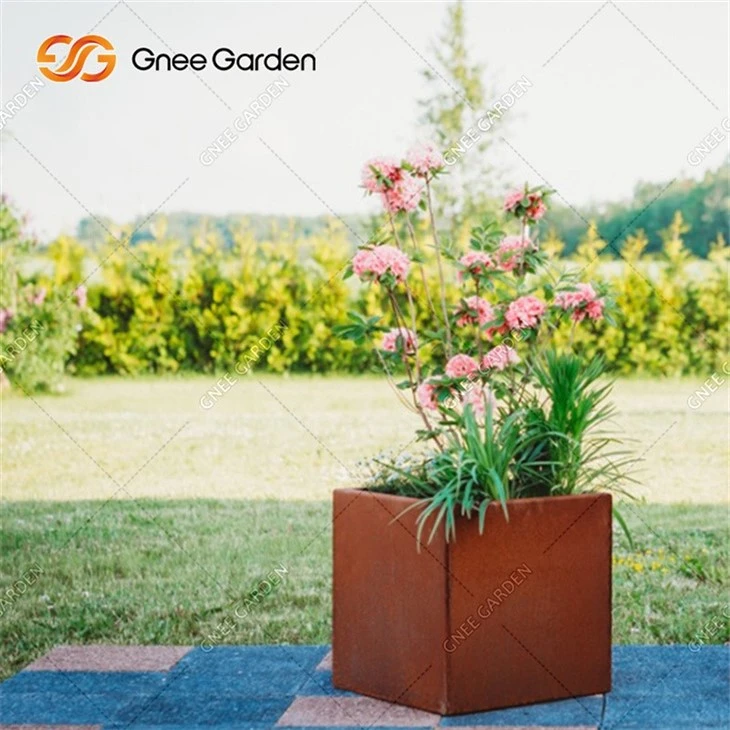Garden Corten Steel Outdoor Flowerpot