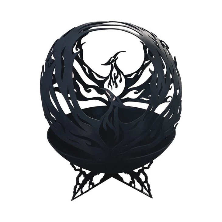 Garden Products Outdoor Corten Rusty Hollow Globe Fireball Steel Sphere Fire Pits