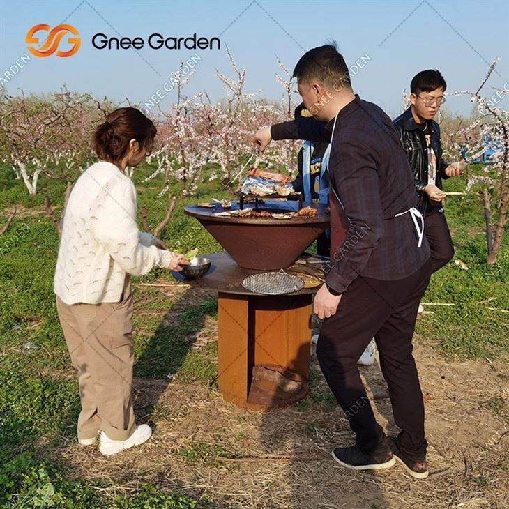 GNEE Corten Steel Corten Steel BBQ Grill