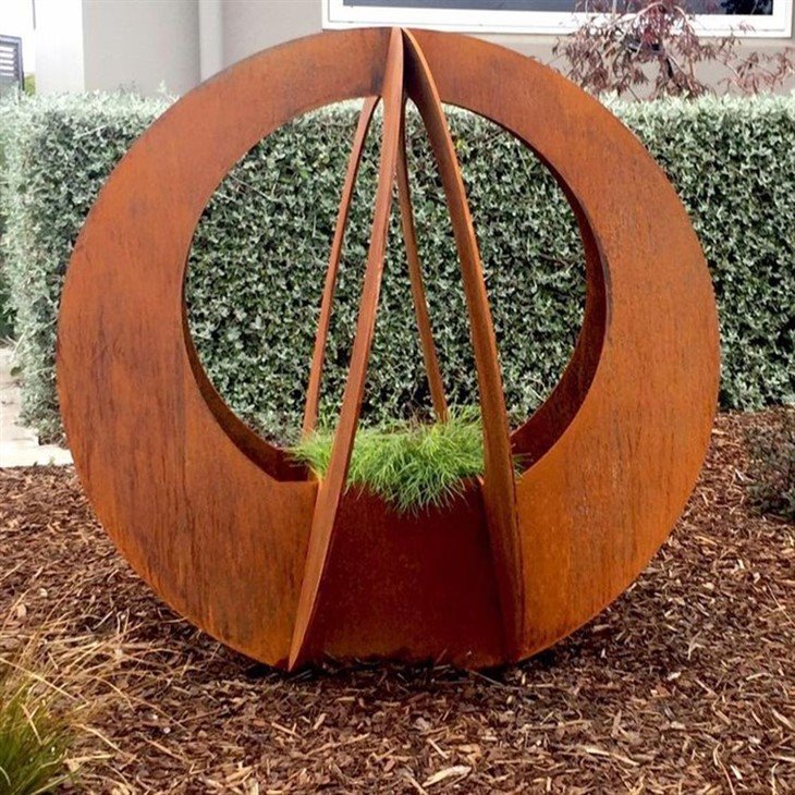 Large Irregular Corten Steel Planters