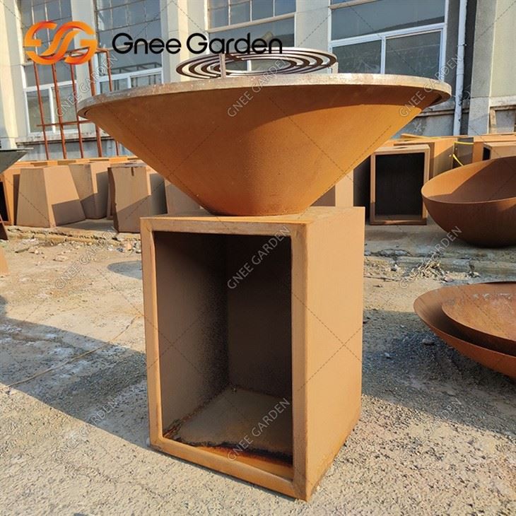 Kitchen Cooking Fire Pit With Bbq Models Corten Brasero Bbq Grills