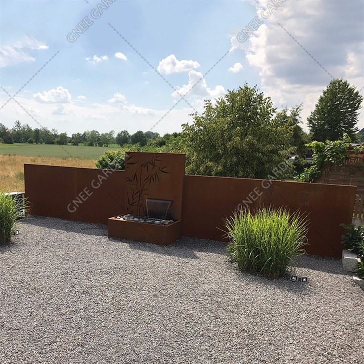 Modern Fountains Corten Steel Waterfall Outdoor Garden Water Features