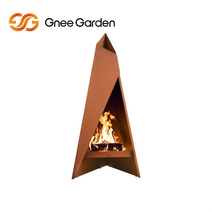 corten steel Fireplace Irregular