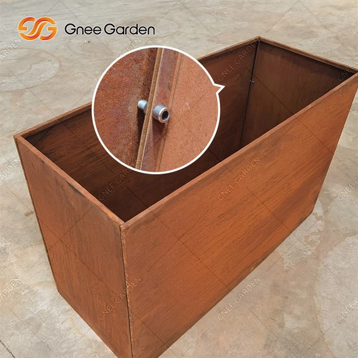 Outdoor Flower Pots Garde Metal Planter Boxes