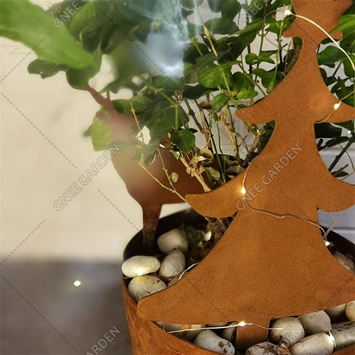 Rusted Metal Garden Sculpture Corten Steel Garden Outdoor Decoration