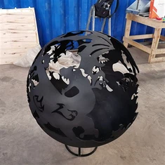 30/40/50 pouces extérieur brasero feu de joie cheminée Patio Camping bois brûlant charbon de bois Corten acier sphérique foyers