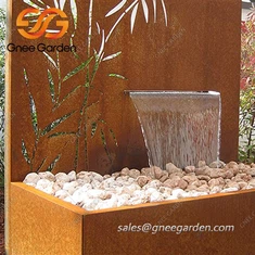 Fontaines d'eau d'étang en acier Corten