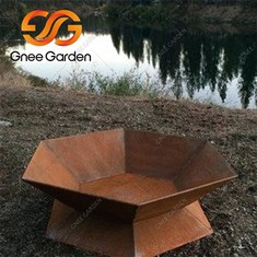 Foyer d'arrière-cour portatif en acier Corten