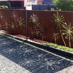 Clôture d'écran en acier léger Clôture d'écran de confidentialité en acier Corten Clôture d'écran rouillée en acier Corten