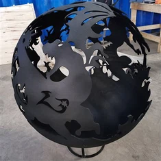 Foyer de feu sauvage en plein air, cheminée, Patio, Camping, combustion du bois, charbon de bois, acier Corten, foyers sphériques ronds