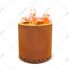 Foyer extérieur sans fumée en acier Corten