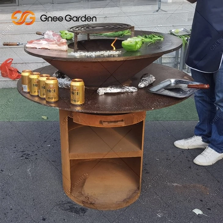 Top Seller Outdoor Garden Metal Corten Steel BBQ