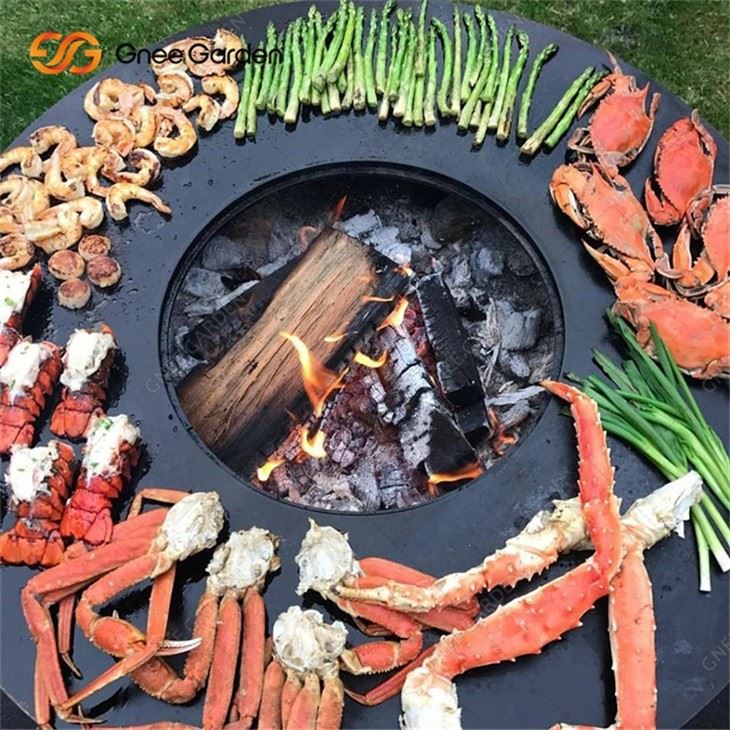 Wood Fired Corten Steel Barbecue Grills