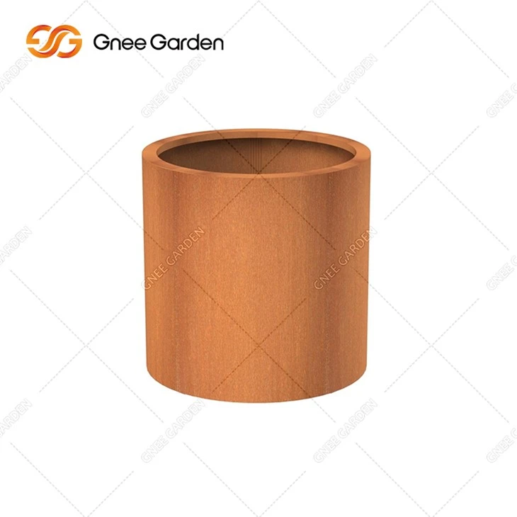 Pots en acier extérieurs en acier Corten Pots Corten de jardin rouillés sans jardinière Corten d'entretien
