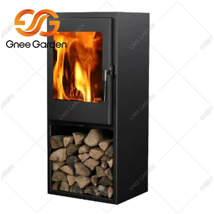 stand alone wood fireplace indoor
