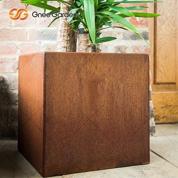 Outdoor Modern Corten Steel Outdoor Planter