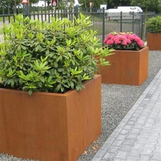 Grands Pots de plantes utilisés à la maison, grandes jardinières d'extérieur, grande jardinière d'intérieur en acier Corten