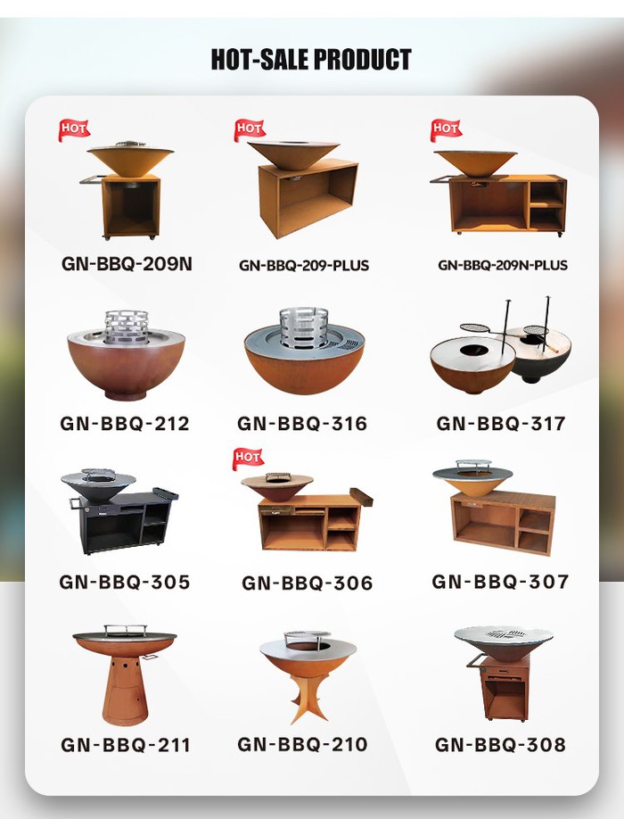 Corten Steel camping bbq stove Corten Steel camping bbq stove