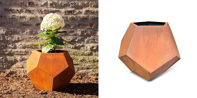 tall corten steel planter tall corten steel planter
